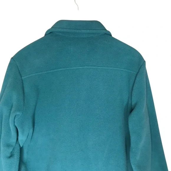 Women's XS TNA Polar Shirt Jacket Oversized Fleece Teal Button-Up Shacket Blue - Picture 8 of 12